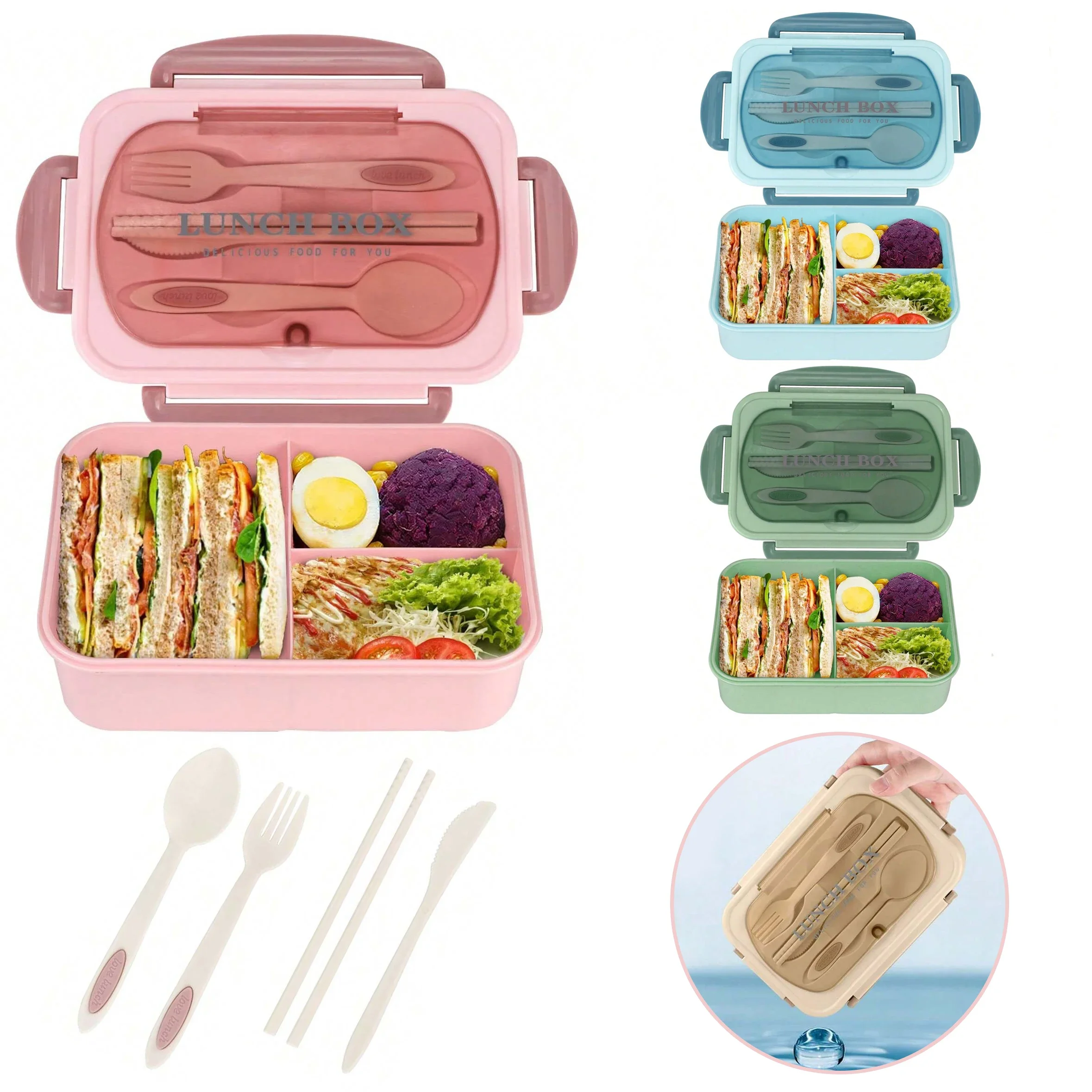 Food Storage Safety - Lonchera Bento para Adultos con 3
