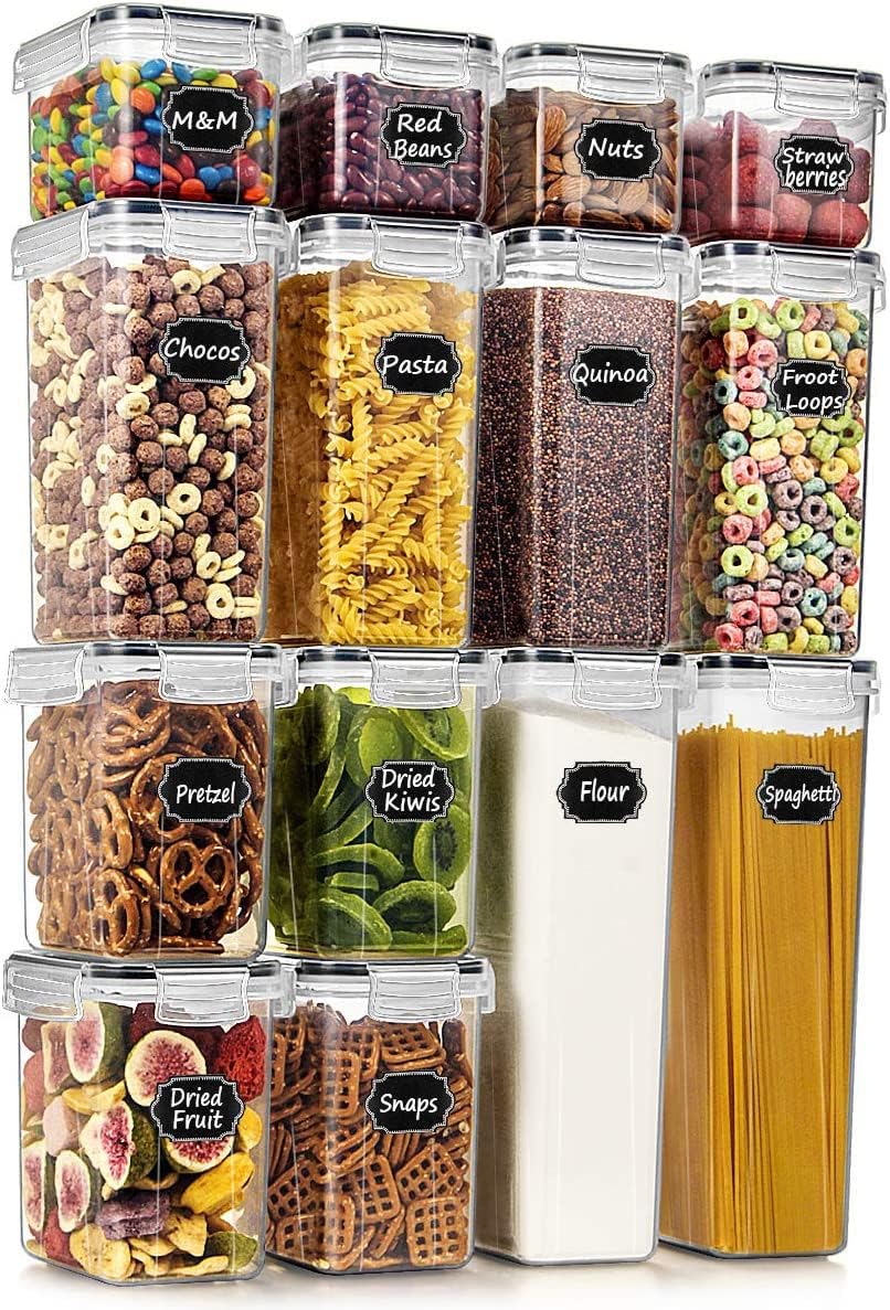 Food Storage For Pantry - Contenedores Herméticos para Almacenamiento de Alimentos,