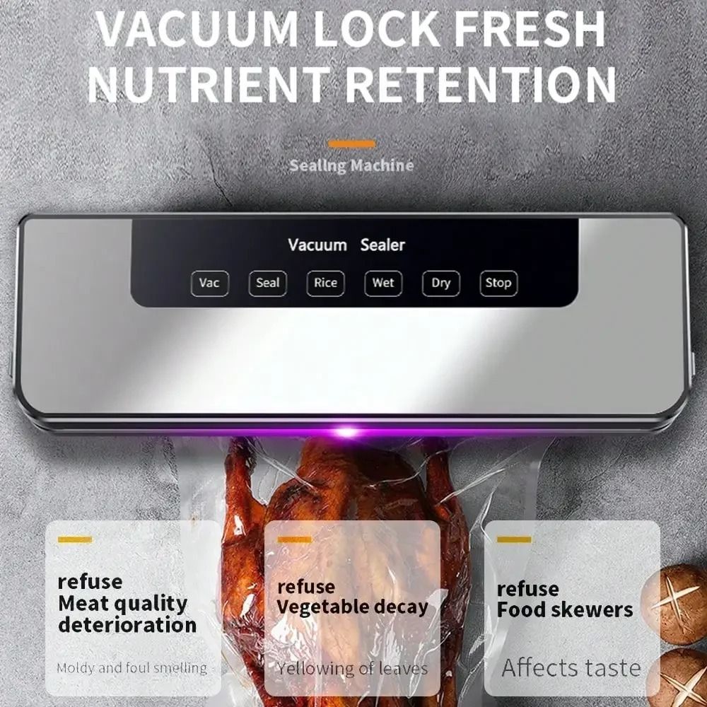 Food Storage Vacuum - Sellador al Vacío Eléctrico con Botón