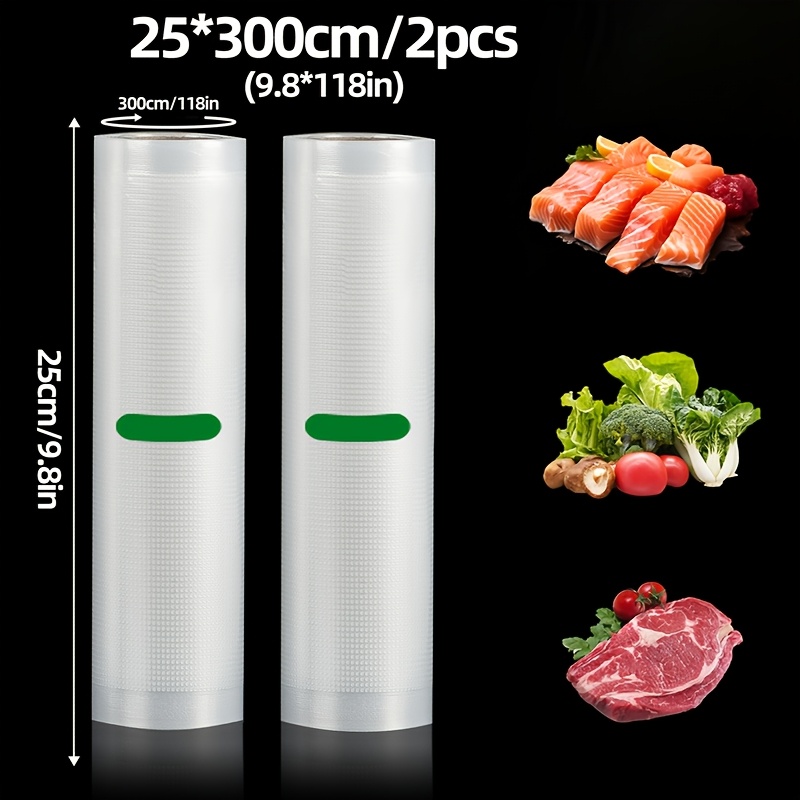 Food Storage Vacuum - Paquete de 2 Rollos de Bolsas