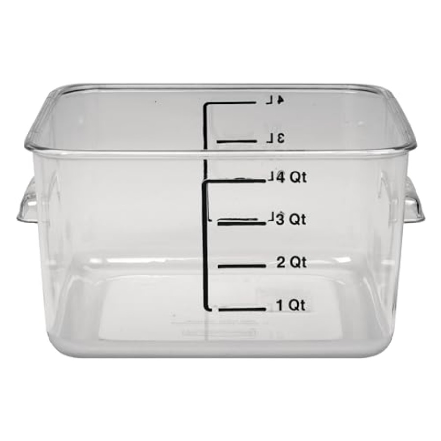 Food Storage 4 Quart - Contenedor Cuadrado para Almacenamiento de Alimentos,