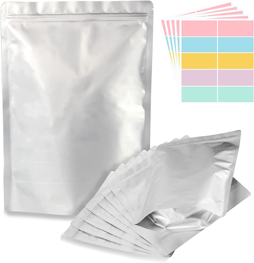 Food Storage Oxygen Absorbers - Paquete de 10 Bolsas de Aluminio