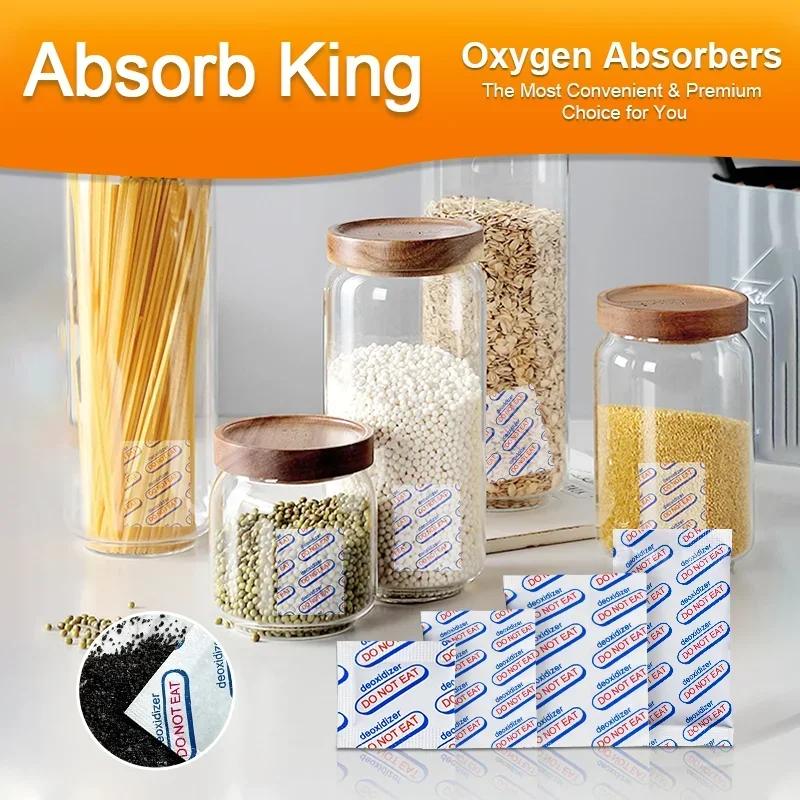 Food Storage Oxygen Absorbers - Absorbente de oxígeno de 80Cc/300Cc/800Cc/2000Cc, comida
