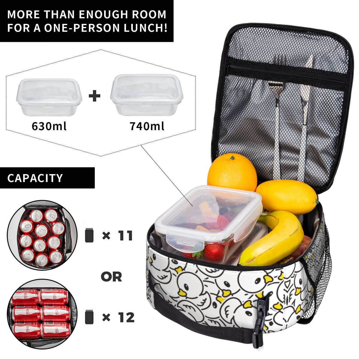 Bolsa de almuerzo con diseño d - Food Storage Yellow reseña y precio