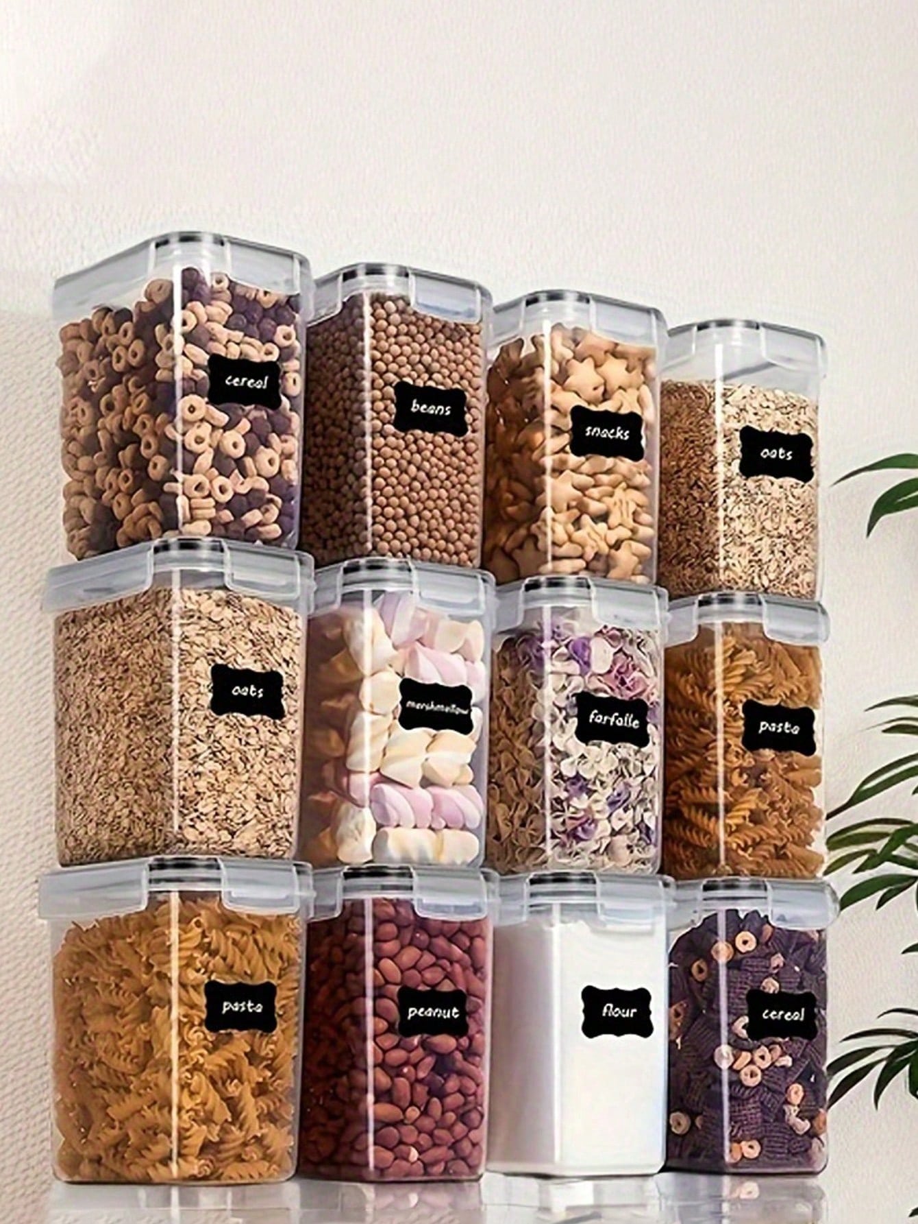 48 recipientes herméticos para - Food Storage For Pantry reseña y precio