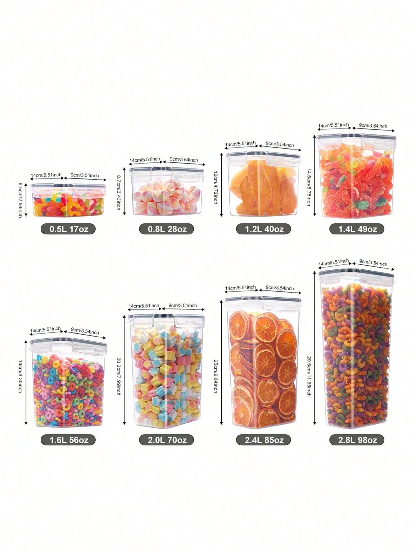 48 recipientes herméticos para - Food Storage For Pantry reseña y precio