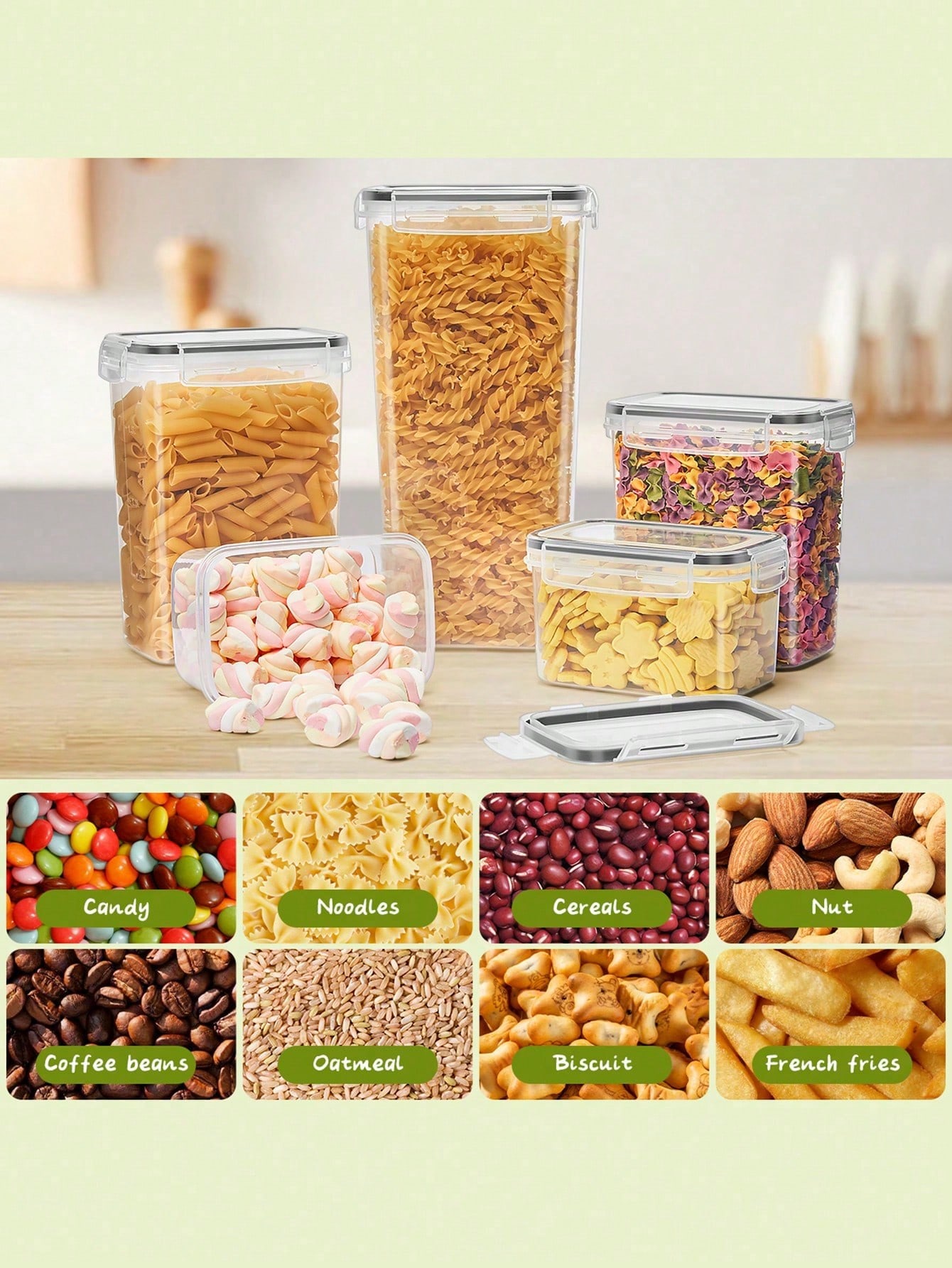 48 recipientes herméticos para - Food Storage For Pantry reseña y precio