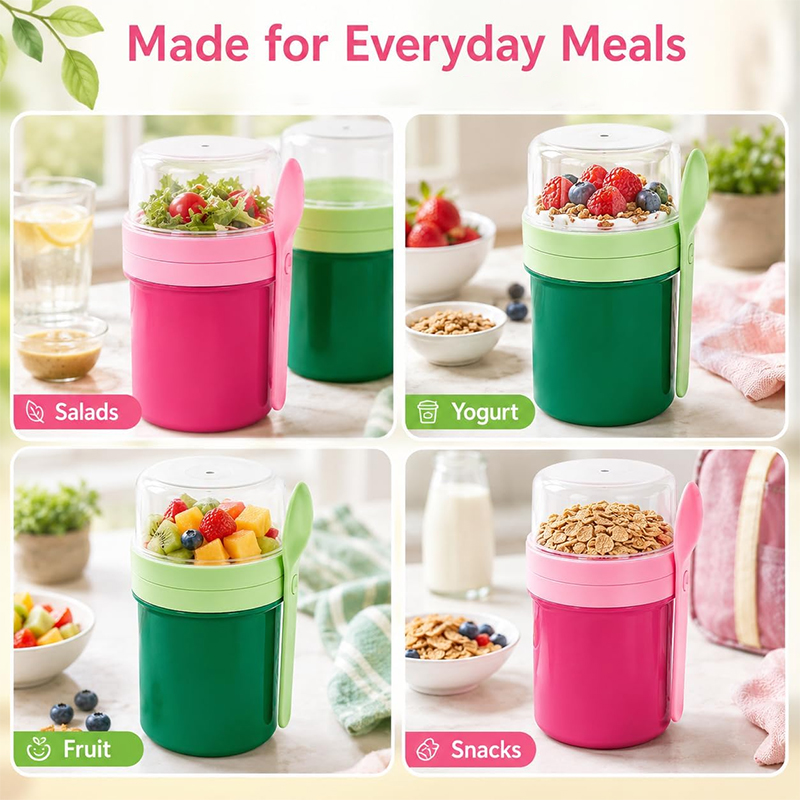Vaso portátil de doble capa pa - Food Storage Meals reseña y precio