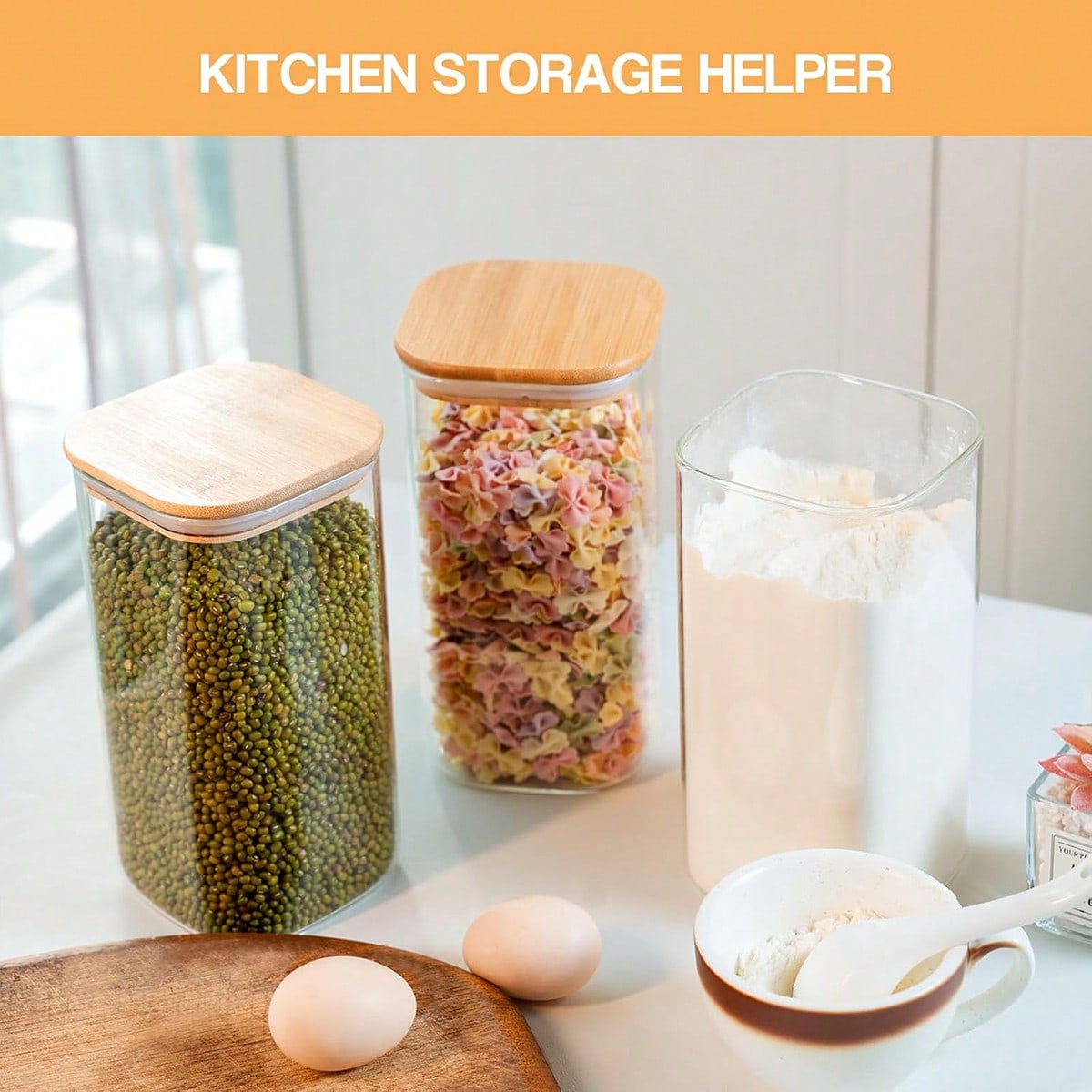 Paquete de 6 Frascos de Vidrio - Food Storage For Pantry reseña y precio