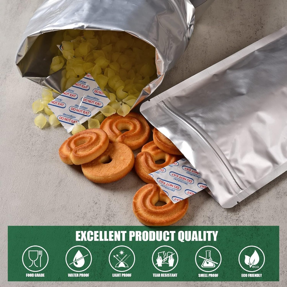 120 Bolsas de Mylar para Almac - Food Storage Oxygen Absorbers reseña y precio