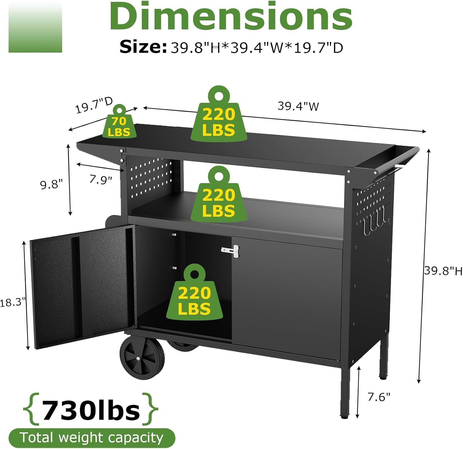 Carrito de parrilla para exter - Food Storage And Preservation reseña y precio