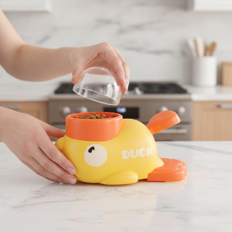 Juguete Dispensador de Comida  - Food Storage Yellow reseña y precio