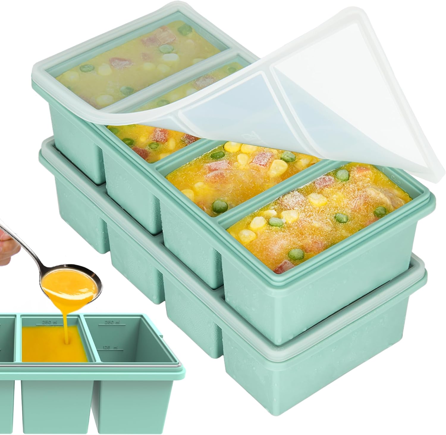 Molde de silicona para bandeja - Xxl Food Storage Container reseña y precio