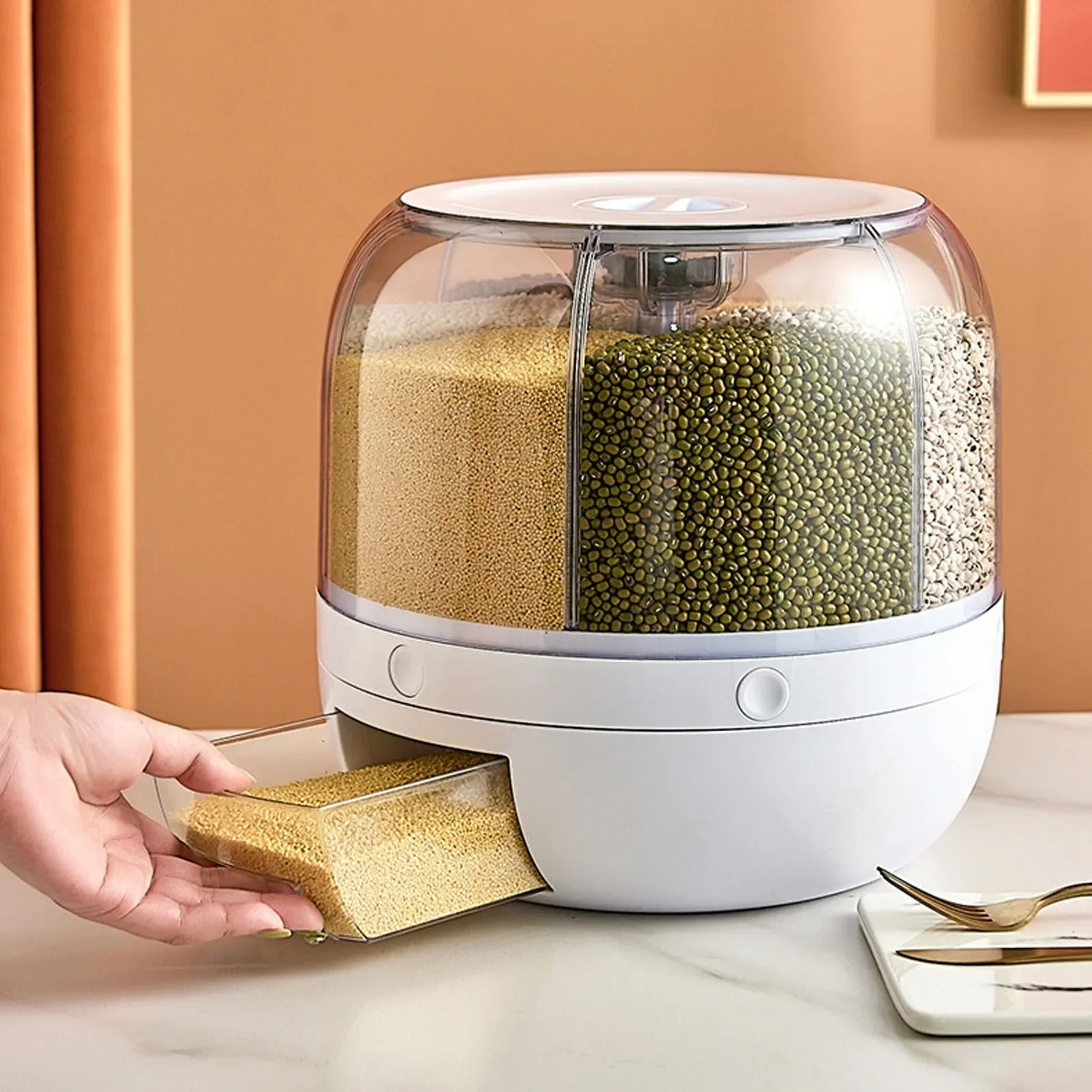 6 compartimentos 360 °   Conte - Food Storage For Pantry reseña y precio