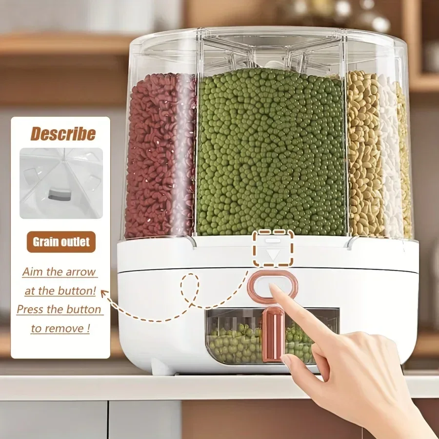 6 compartimentos 360 °   Conte - Food Storage For Pantry reseña y precio