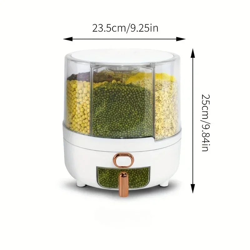 6 compartimentos 360 °   Conte - Food Storage For Pantry reseña y precio