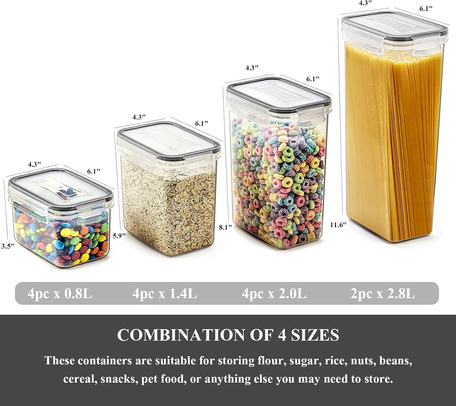 Contenedores Herméticos para A - Food Storage For Pantry reseña y precio