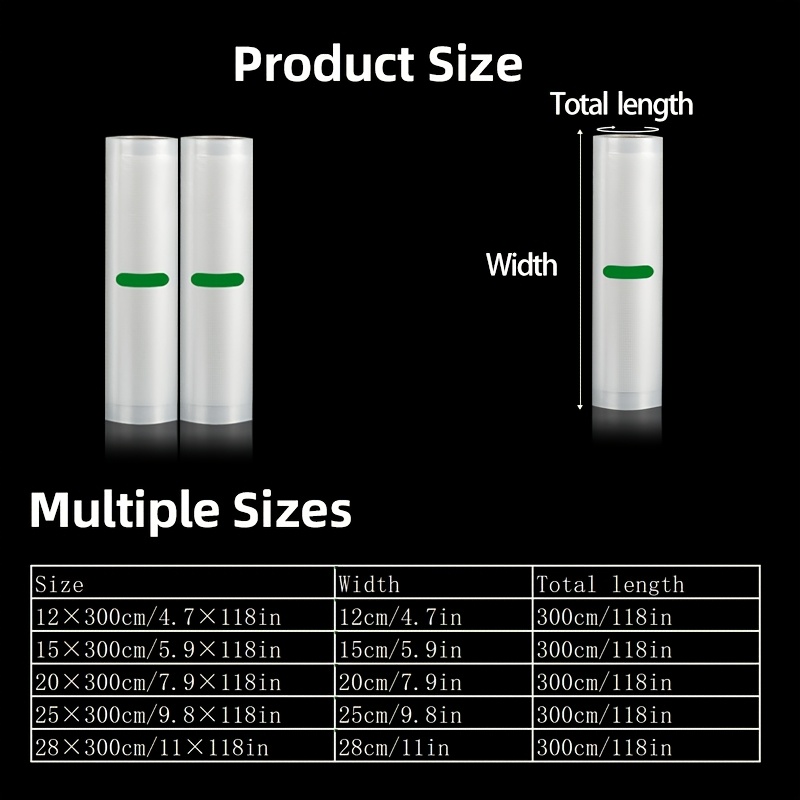Paquete de 2 Rollos de Bolsas  - Food Storage Vacuum reseña y precio