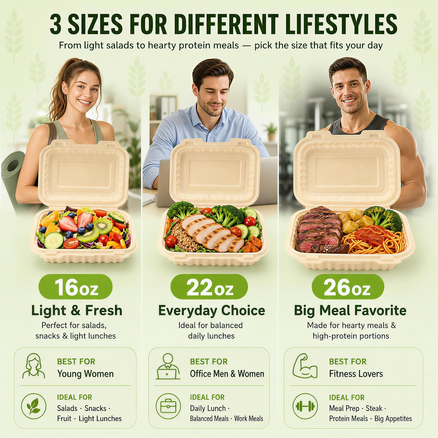 Paquete de 50 Contenedores Des - Food Storage Safety reseña y precio