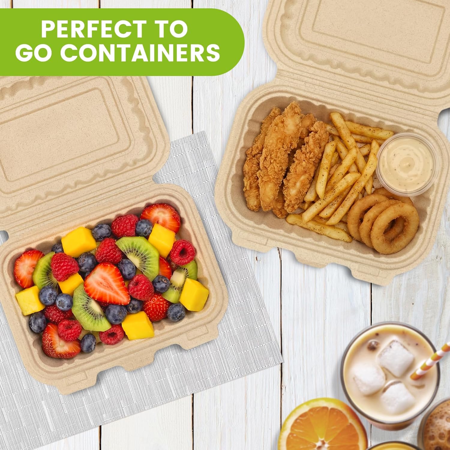 Paquete de 50 Contenedores Des - Food Storage Safety reseña y precio