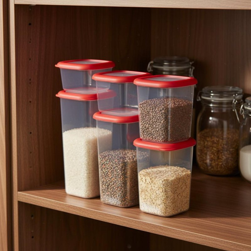 Juego de 6 Recipientes Herméti - Food Storage For Pantry reseña y precio
