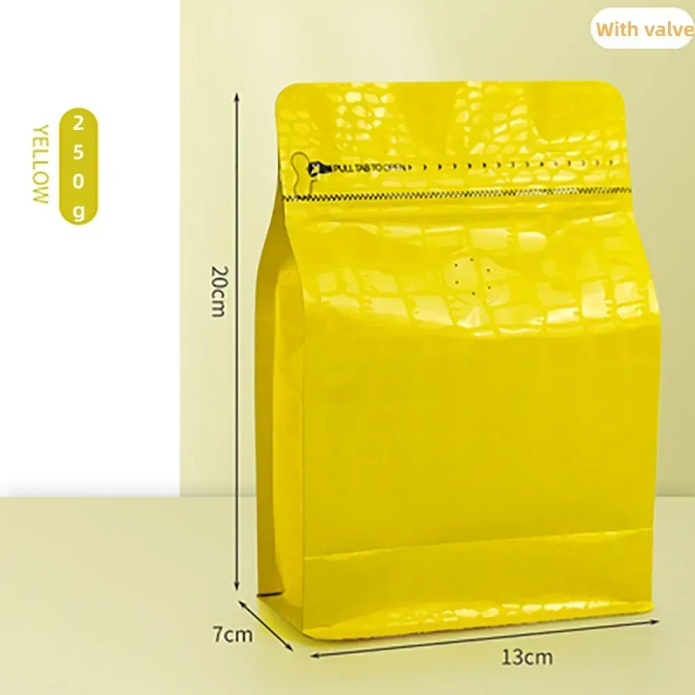 100 Uds. Bolsa de café con pat - Food Storage Yellow reseña y precio