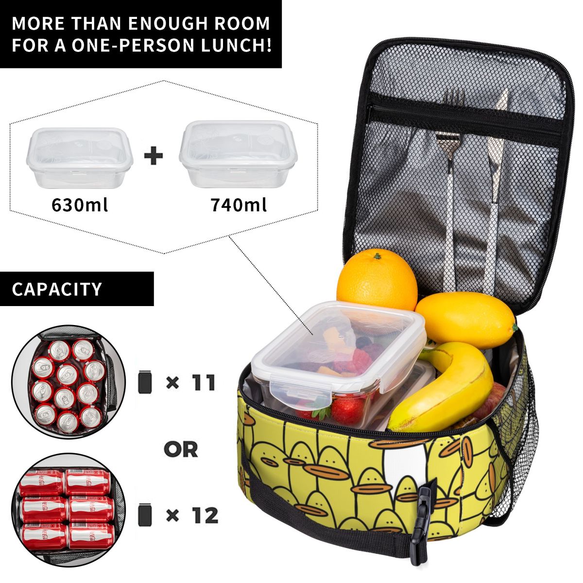 Bolsa de almuerzo con aislamie - Food Storage Yellow reseña y precio