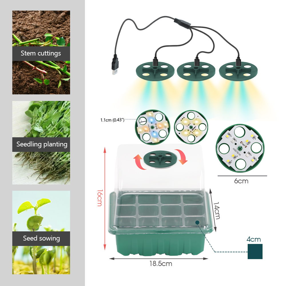Macetas LED para vivero con lu - Food Storage Plants reseña y precio