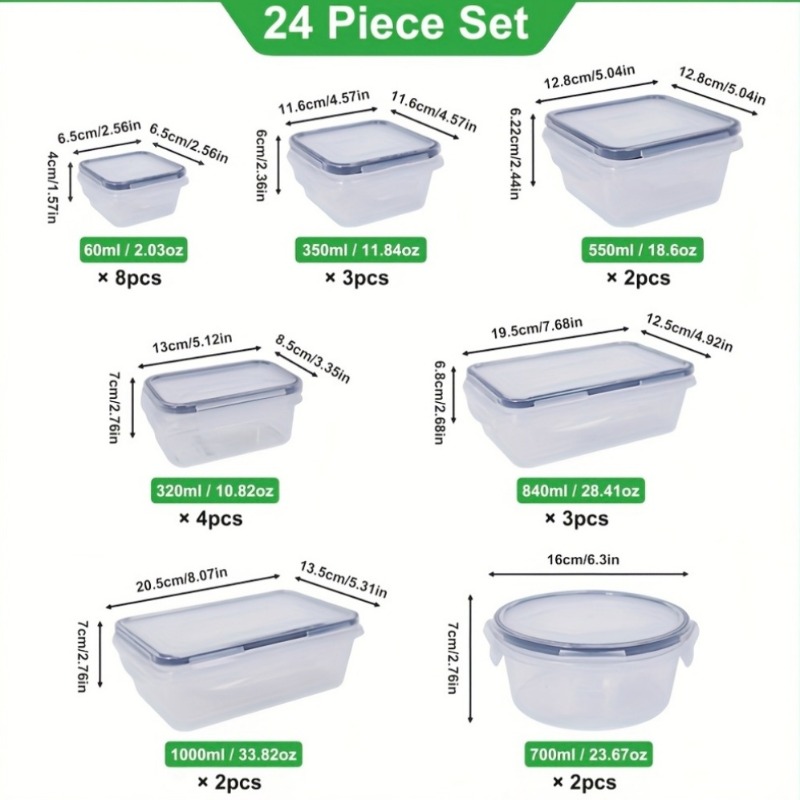 Juego de 48 Recipientes para A - Food Storage For Pantry reseña y precio