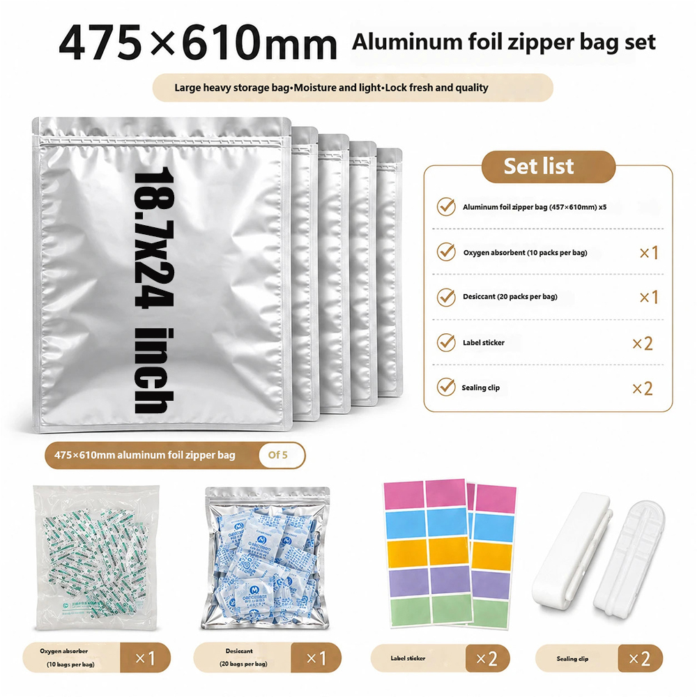 Paquete de 5 Bolsas de Alumini - Food Storage Oxygen Absorbers reseña y precio