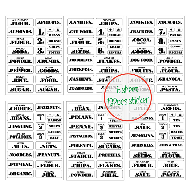 Pegatinas de cocina para condi - Food Storage Labels reseña y precio