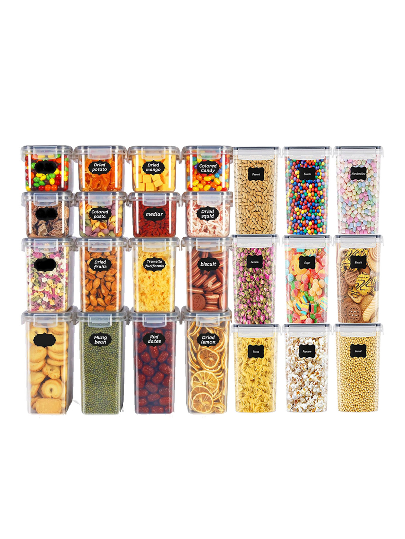 48 recipientes herméticos para - Food Storage For Pantry reseña y precio