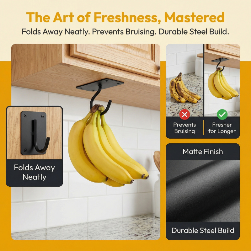 Gancho Adhesivo de Metal Negro - Food Storage And Preservation reseña y precio