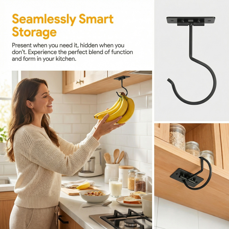 Gancho Adhesivo de Metal Negro - Food Storage And Preservation reseña y precio
